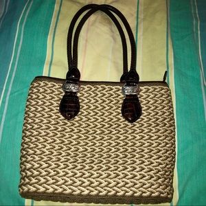 VTG BRIGHTON STRAW TOTE PRE-LOVED